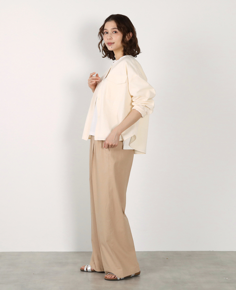 【綿麻クルーシャツジャケット】 詳細画像 キナリ 5