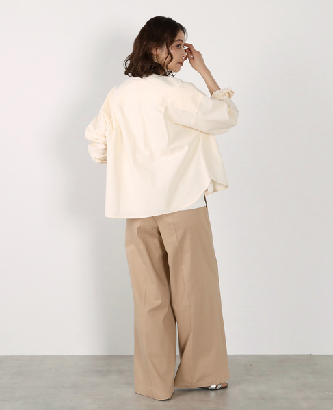 【綿麻クルーシャツジャケット】 詳細画像 キナリ 8