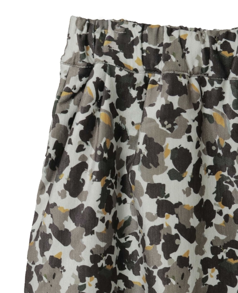 【ツイルベロアプリントイージーパンツ】 詳細画像 ライトベージュ 13