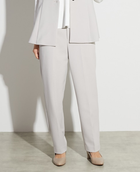 【noir】ダブルクロステーパードパンツ（一部WEB限定サイズ）（セットアップ可） 詳細画像 ライトグレー 1