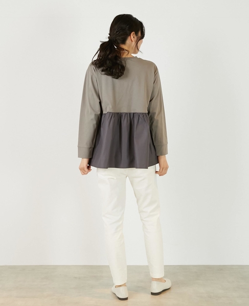 《定番》ストレッチスリムテーパードパンツ 詳細画像 アイボリー 5