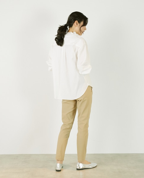 《定番》ストレッチスリムテーパードパンツ 詳細画像 ベージュ 6