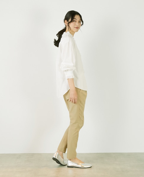 《定番》ストレッチスリムテーパードパンツ 詳細画像 ベージュ 7