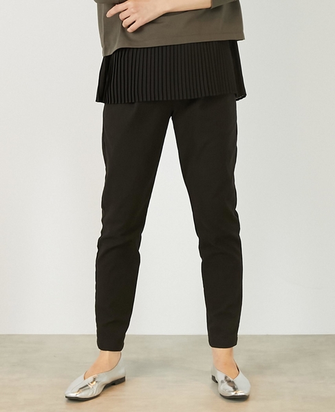 《定番》ストレッチスリムテーパードパンツ 詳細画像 ブラック 1