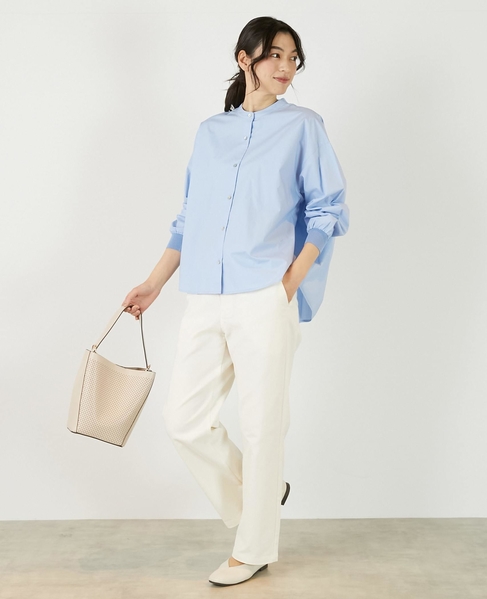 《定番》TCツイルストレッチストレートパンツ（一部WEB限定サイズ） 詳細画像 アイボリー 2