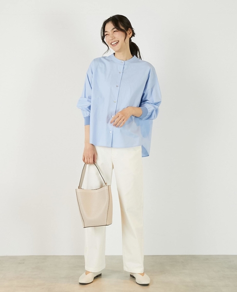 《定番》TCツイルストレッチストレートパンツ（一部WEB限定サイズ） 詳細画像 アイボリー 3