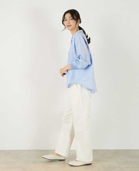 《定番》TCツイルストレッチストレートパンツ（一部WEB限定サイズ） 詳細画像 アイボリー 4