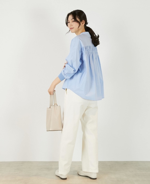 《定番》TCツイルストレッチストレートパンツ（一部WEB限定サイズ） 詳細画像 アイボリー 5