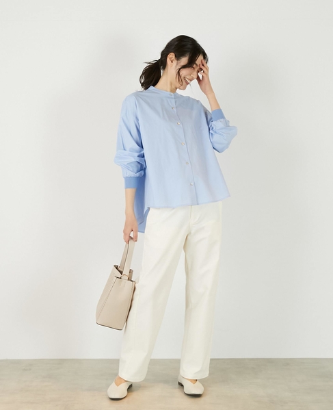 《定番》TCツイルストレッチストレートパンツ（一部WEB限定サイズ） 詳細画像 アイボリー 8