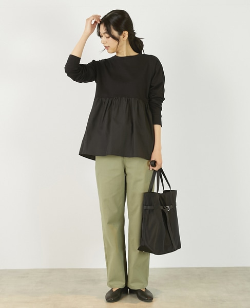 《定番》TCツイルストレッチストレートパンツ（一部WEB限定サイズ） 詳細画像 カーキ 2