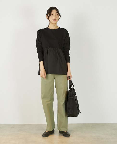 《定番》TCツイルストレッチストレートパンツ（一部WEB限定サイズ） 詳細画像 カーキ 9