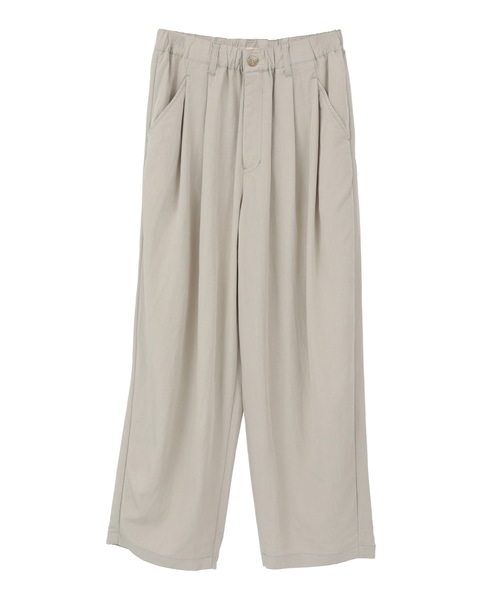 【レーヨンナイロンポプリンタックカーブパンツ】 詳細画像 ベージュ 12