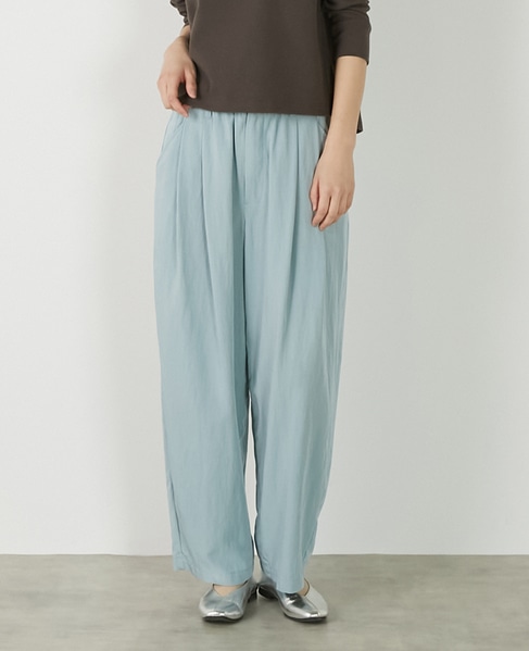 【レーヨンナイロンポプリンタックカーブパンツ】 詳細画像 ライトブルー 1