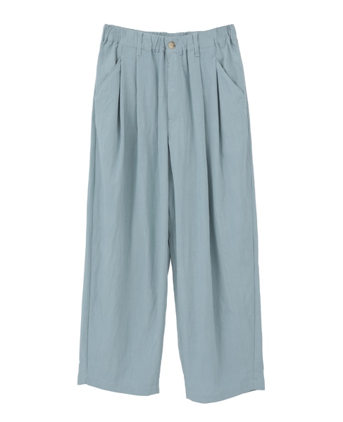 【レーヨンナイロンポプリンタックカーブパンツ】 詳細画像 ライトブルー 11