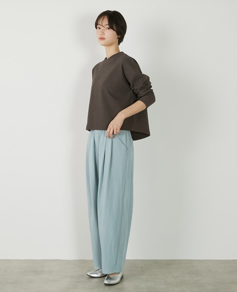 【レーヨンナイロンポプリンタックカーブパンツ】 詳細画像 ライトブルー 3