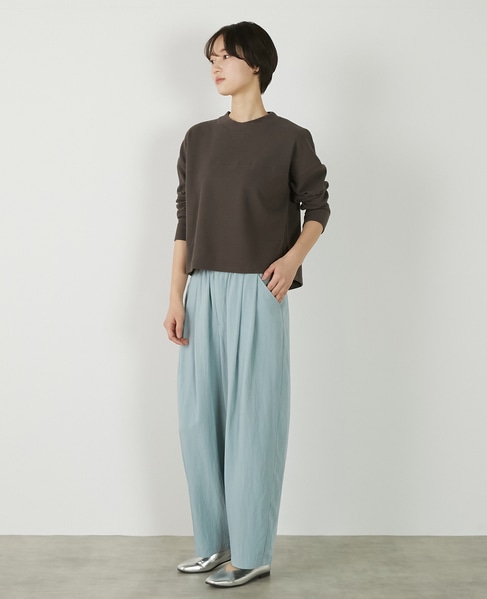 【レーヨンナイロンポプリンタックカーブパンツ】 詳細画像 ライトブルー 4