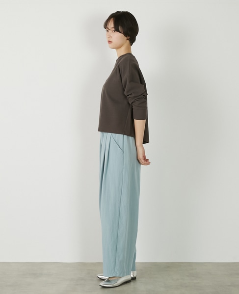 【レーヨンナイロンポプリンタックカーブパンツ】 詳細画像 ライトブルー 5