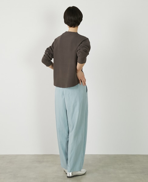 【レーヨンナイロンポプリンタックカーブパンツ】 詳細画像 ライトブルー 7