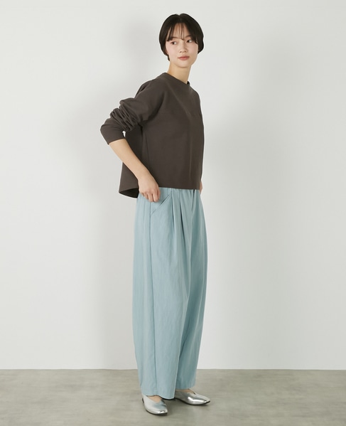 【レーヨンナイロンポプリンタックカーブパンツ】 詳細画像 ライトブルー 8