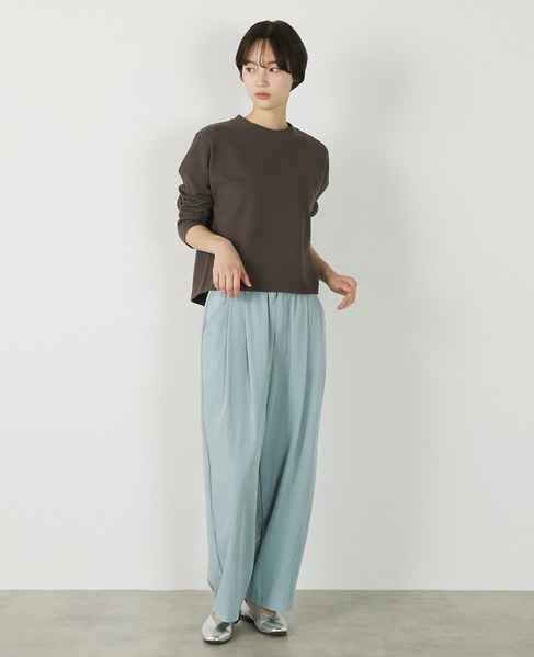 【レーヨンナイロンポプリンタックカーブパンツ】 詳細画像 ライトブルー 9