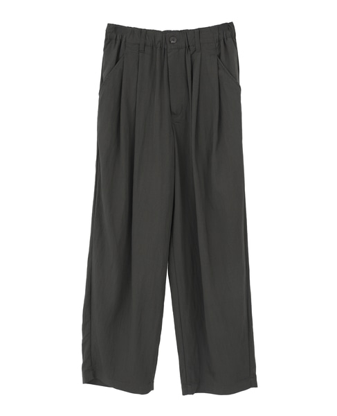 【レーヨンナイロンポプリンタックカーブパンツ】 詳細画像 チャコールグレー 9