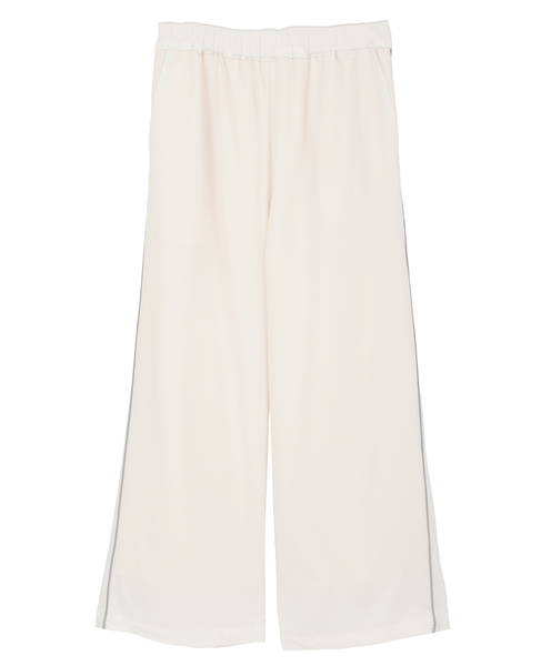 【エステルイージーサイドラインパンツ】 詳細画像 オフホワイト 1