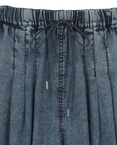 【パウダーデニムタックワイドパンツ】 詳細画像 インディゴブルー 13