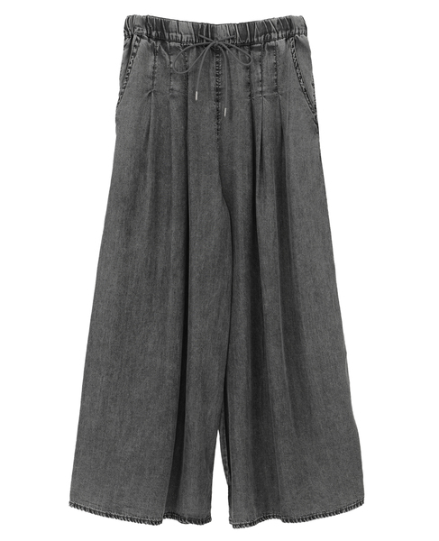 【パウダーデニムタックワイドパンツ】 詳細画像 グレー 12