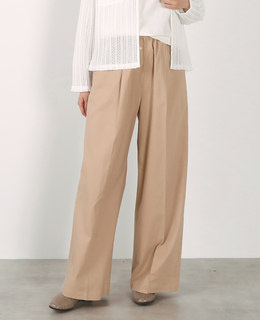 【リネンレーヨンワイドストレートパンツ】