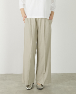 【リネンレーヨンワイドストレートパンツ】