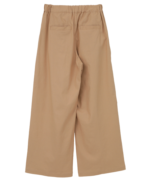 【リネンレーヨンワイドストレートパンツ】 詳細画像 ベージュ 12