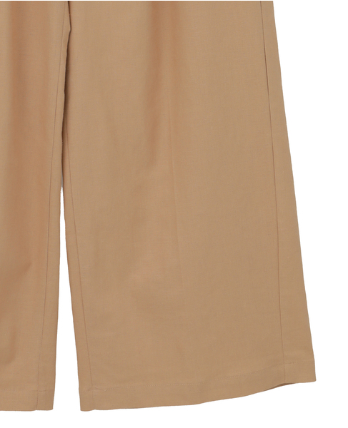 【リネンレーヨンワイドストレートパンツ】 詳細画像 ベージュ 15