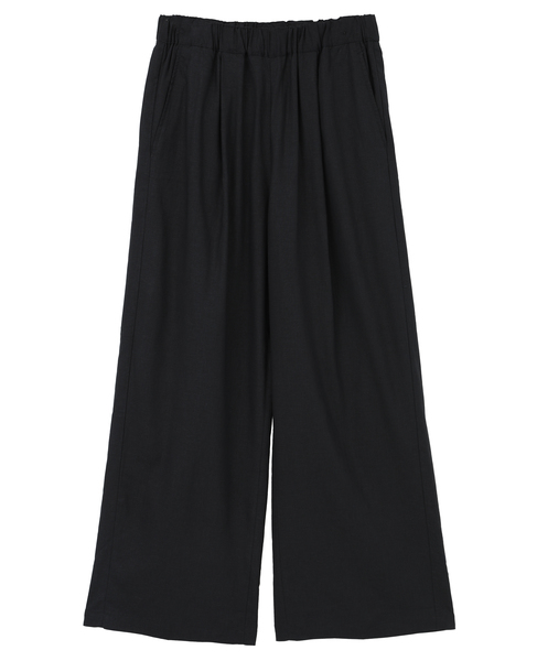 【リネンレーヨンワイドストレートパンツ】 詳細画像 ダークネイビー 12