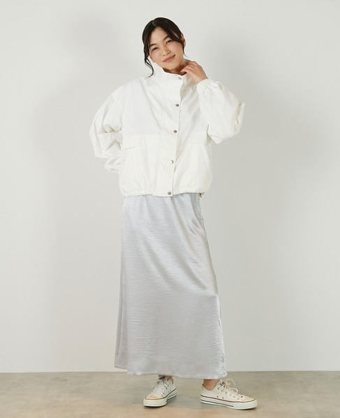 【ヘビーサテンナロースカート】 詳細画像 ライトグレー 2