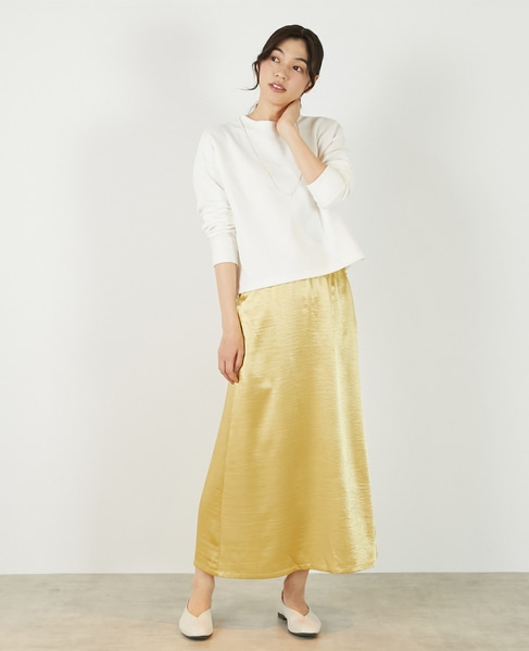 【ヘビーサテンナロースカート】 詳細画像 イエロー 2
