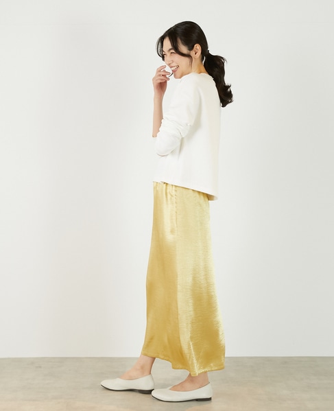 【ヘビーサテンナロースカート】 詳細画像 イエロー 4