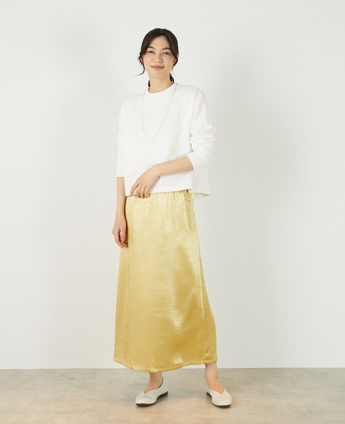 【ヘビーサテンナロースカート】 詳細画像 イエロー 8