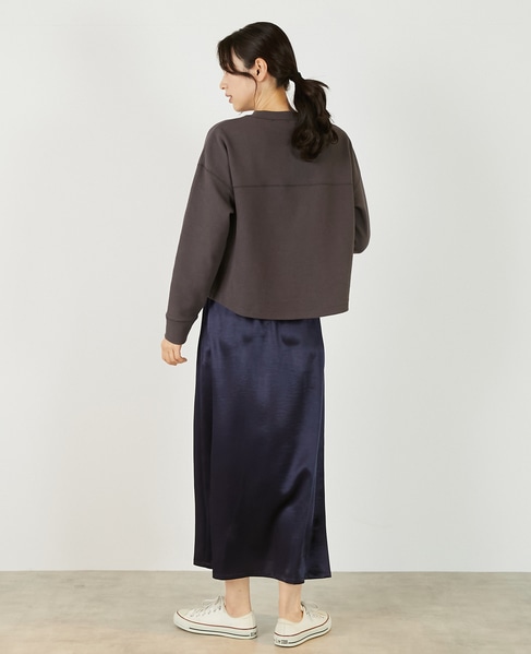 【ヘビーサテンナロースカート】 詳細画像 ダークネイビー 4