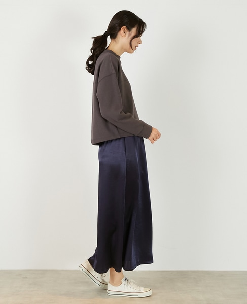 【ヘビーサテンナロースカート】 詳細画像 ダークネイビー 6