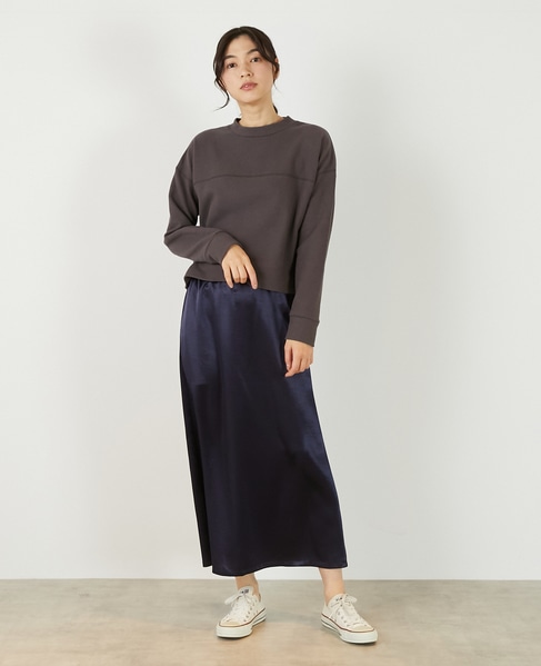 【ヘビーサテンナロースカート】 詳細画像 ダークネイビー 9