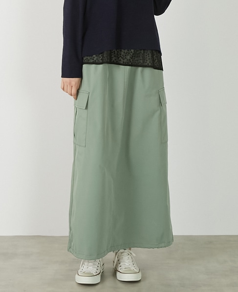 【アソートイージーカーゴスカート】 詳細画像 ライトカーキ 1