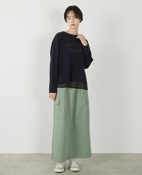 【アソートイージーカーゴスカート】 詳細画像 ライトカーキ 2