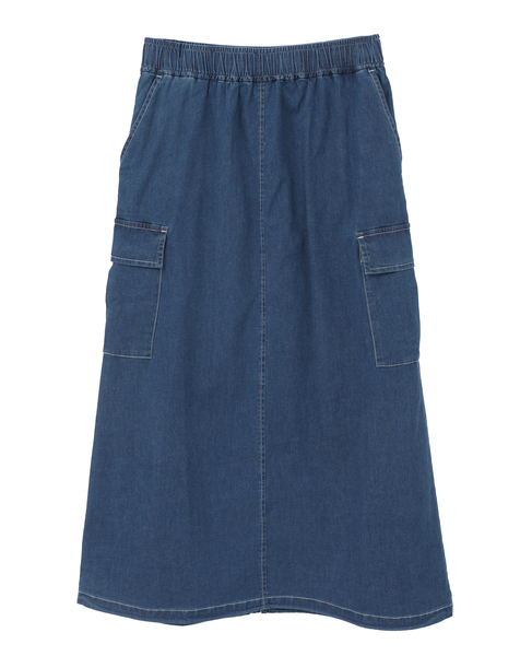 【アソートイージーカーゴスカート】 詳細画像 インディゴブルー 10