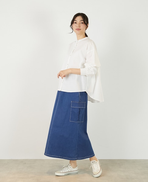 【アソートイージーカーゴスカート】 詳細画像 インディゴブルー 3