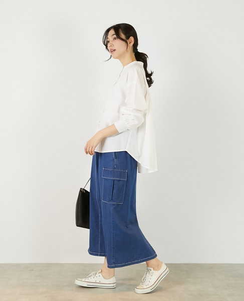 【アソートイージーカーゴスカート】 詳細画像 インディゴブルー 4