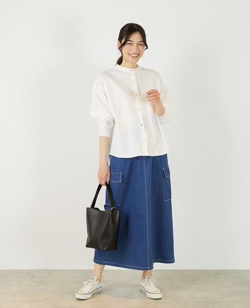 【アソートイージーカーゴスカート】 詳細画像 インディゴブルー 8