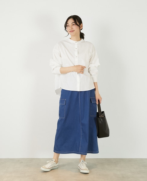 【アソートイージーカーゴスカート】 詳細画像 インディゴブルー 9