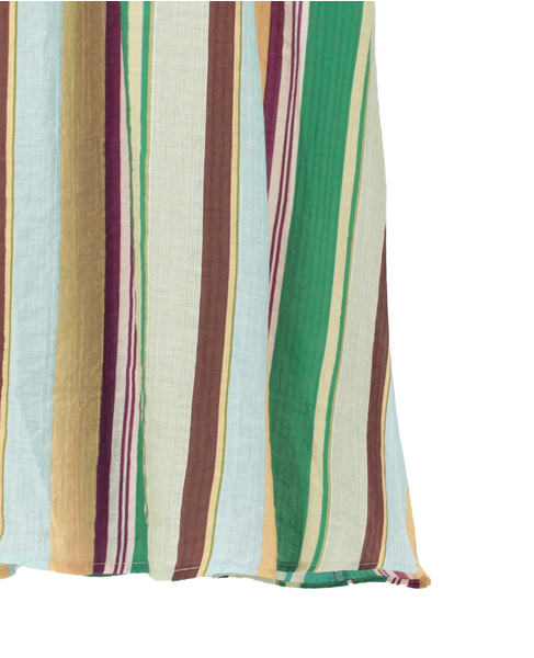 【マルチストライプギャザーフレアスカート】 詳細画像 グリーン 15