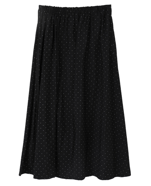 【アソートプリントラップ風スカート】 詳細画像 ブラック 2