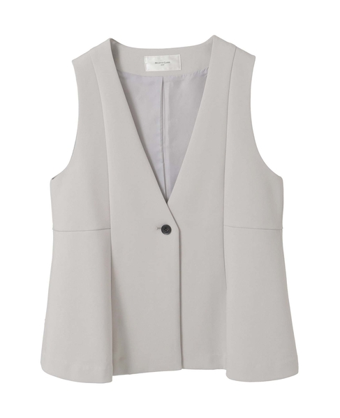 【noir】ダブルクロスペプラムベスト（セットアップ可） 詳細画像 ライトグレー 11